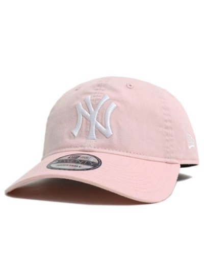 画像1: NEW ERA 9TWENTY CLOTH STRAP WASHED YANKEES PK/WH