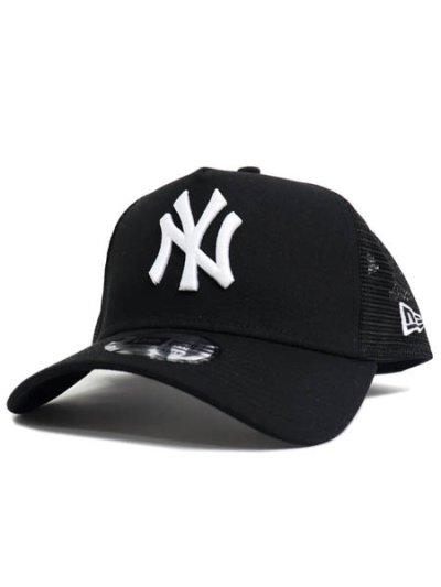 画像1: NEW ERA 9FORTY A-FRAME TRUCKER YANKEES BLK/WHT