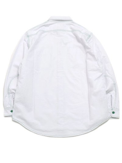 画像2: 【SALE】MANASTASH POINT COL WORK SHIRTS WHITE