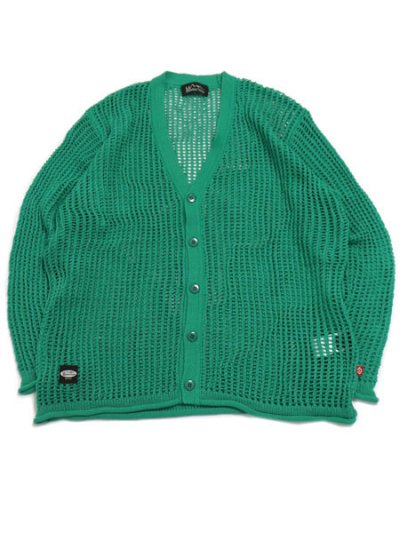 画像1: 【SALE】MANASTASH MESH KURTIGAN GREEN