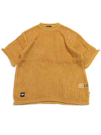 画像1: MANASTASH MESH SUMMER SWEATER YELLOW