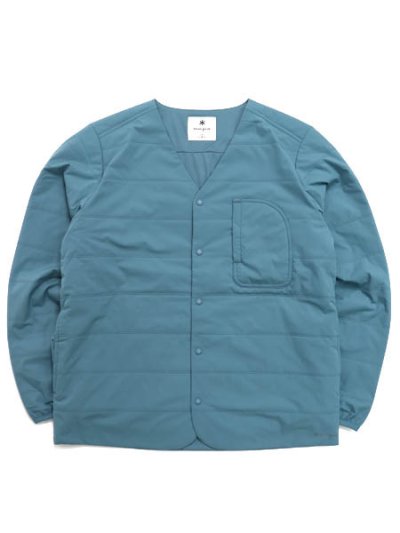 画像1: 【送料無料】SNOW PEAK FLEXIBLE INSULATED CARDIGAN LIGHT BLUE