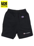 【KIDS】CHAMPION KIDS SWEAT SHORTS-BLACK