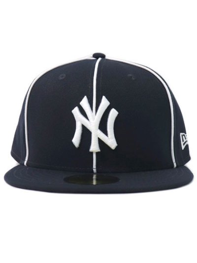 画像2: NEW ERA 59FIFTY PIPING YANKEES NAVY/WHITE