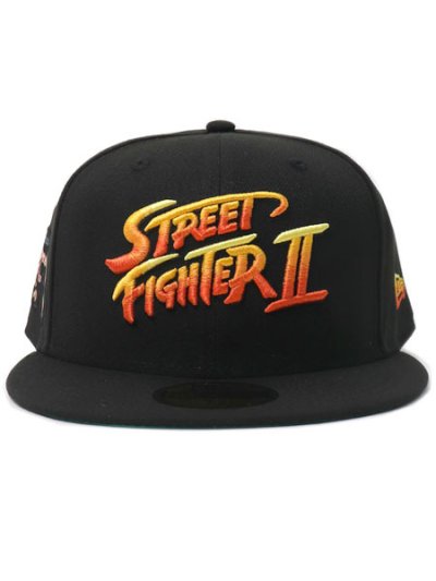 画像2: 【SALE】NEW ERA 59FIFTY STREET FIGHTER II FLAG BLACK