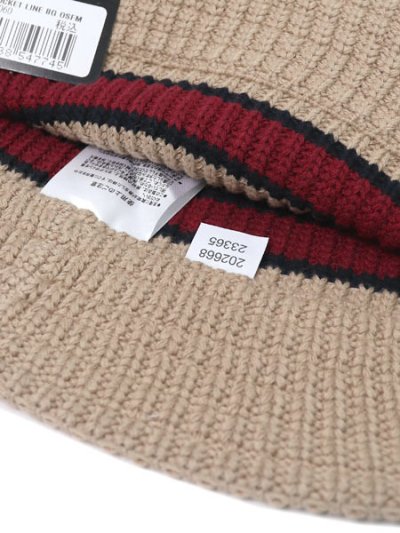 画像4: NEW ERA KNIT BUCKET LINE BEIGE/DK GREEN/BURGUNDY