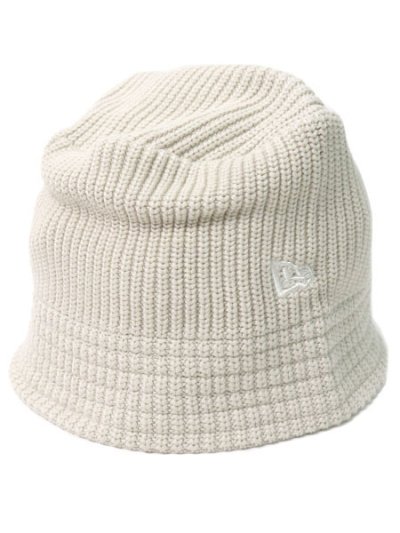 画像1: NEW ERA KNIT BUCKET BASIC STONE/CREAM