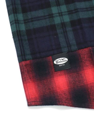 画像5: 【SALE】MANASTASH PATCHED FLANNEL SHIRT NAVY