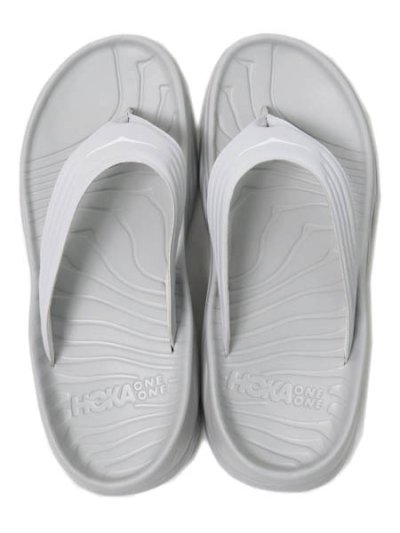 画像1: 【SALE】HOKA ORA RECOVERY FLIP LUNAR ROCK/WHITE