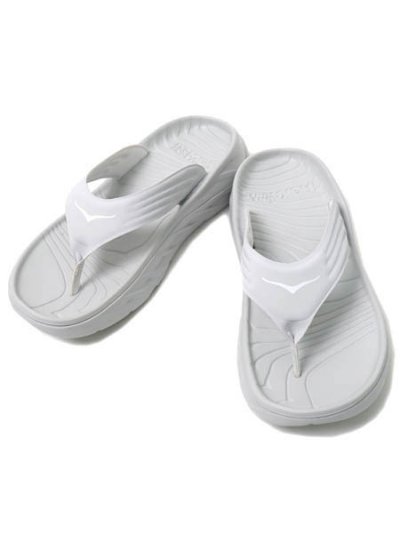 画像4: 【SALE】HOKA ORA RECOVERY FLIP LUNAR ROCK/WHITE