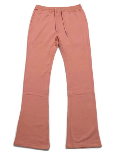 画像1: 【送料無料】EPTM. FRENCH TERRY FLARE PANTS-DARK PINK