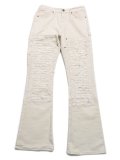 【送料無料】EPTM. DISTRESSED CARPENTER FLARE PANTS-OFF WHT