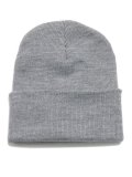 LOS ANGELES APPAREL CLASSIC CUFF BEANIE-GREY HEATHER