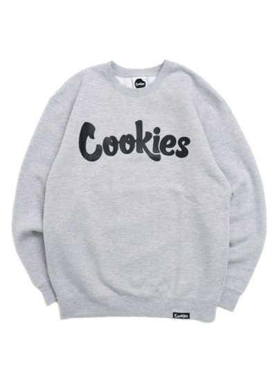 画像1: 【送料無料】COOKIES ORIGINAL LOGO CREWNECK HEATHER GREY/BLK