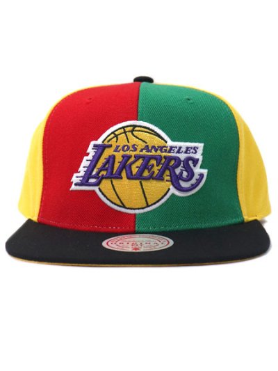 画像2: MITCHELL & NESS NBA PINWHEEL SNAPBACK LAKERS RASTA