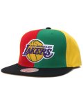 MITCHELL & NESS NBA PINWHEEL SNAPBACK LAKERS RASTA