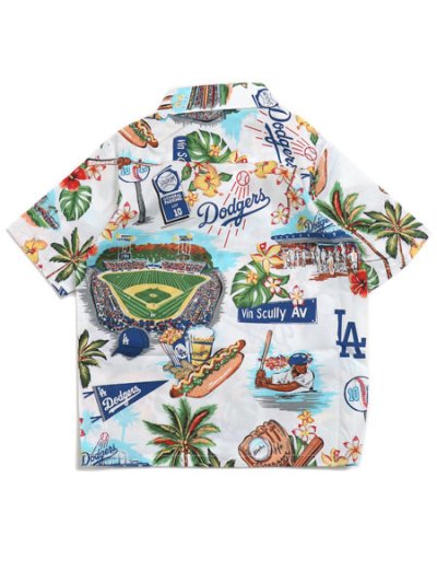 画像2: 【送料無料】【KIDS】REYN SPOONER LOS ANGELES DODGERS 22 SCENIC KIDS SHIRT