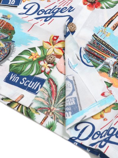 画像4: 【送料無料】【KIDS】REYN SPOONER LOS ANGELES DODGERS 22 SCENIC KIDS SHIRT