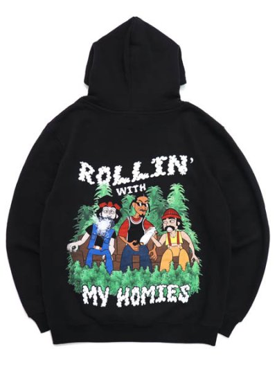 画像1: STREET WEAR SUPPLY C & C ROLLIN WITH MY HOMIES HOODIE