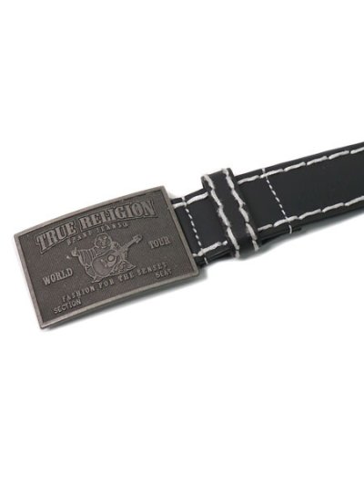 画像2: 【送料無料】TRUE RELIGION BIG T STITCH BELT BLACK