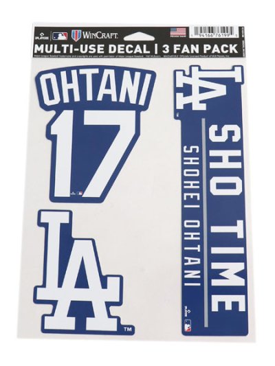 画像1: WINCRAFT MULTI-USE DECAL 3P LA DODGERS SHO TIME