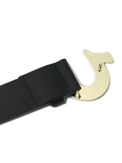画像3: 【送料無料】TRUE RELIGION HORSESHOE BUCKLE BELT BLACK GOLD