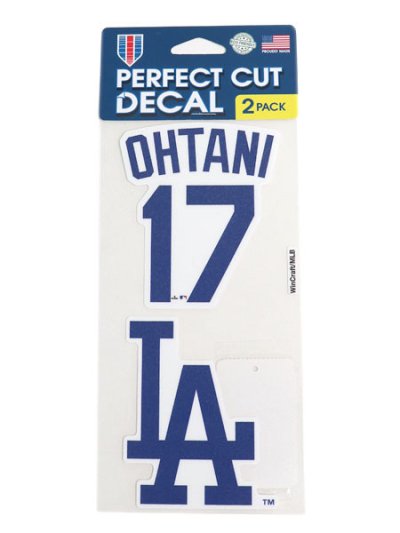 画像1: WINCRAFT PERFECT CUT DECAL 2P LA DODGERS OHTANI