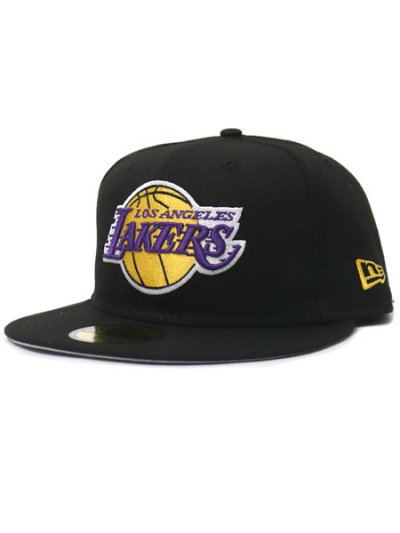 画像1: NEW ERA 59FIFTY TEAM COLOR LAKERS BLACK