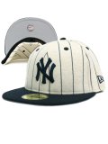 NEW ERA 59FIFTY OATMEAL HEATHER YANKEES NAVY