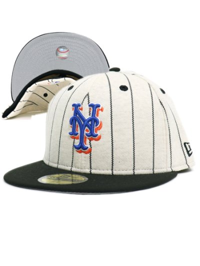 画像1: NEW ERA 59FIFTY OATMEAL HEATHER METS BLACK