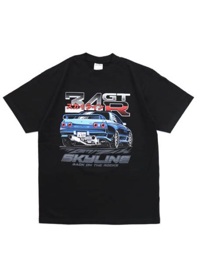 画像1: STREET WEAR SUPPLY GTR R34 SKYLINE BACK ON THE ROCKS TEE