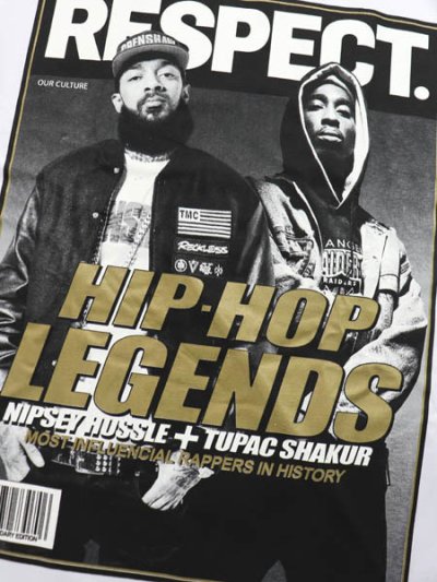 画像3: STREET WEAR SUPPLY TUPAC NIPSEY HIP HOP LEGENDS RESPECT TEE