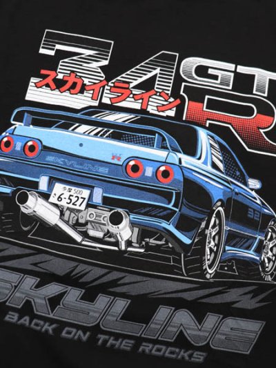 画像3: STREET WEAR SUPPLY GTR R34 SKYLINE BACK ON THE ROCKS TEE