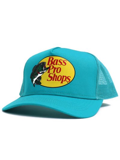 画像1: BASS PRO SHOPS MESH TRUCKER CAP-AQUA