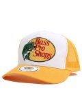BASS PRO SHOPS EMBROIDERED LOGO MESH TRUCKER CAP YE/WH