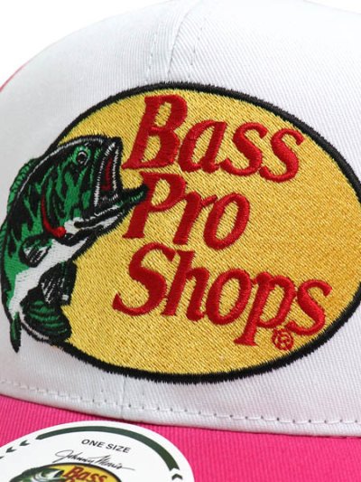 画像5: BASS PRO SHOPS EMBROIDERED LOGO MESH TRUCKER CAP PK/WH