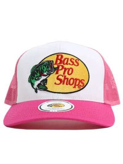 画像2: BASS PRO SHOPS EMBROIDERED LOGO MESH TRUCKER CAP PK/WH