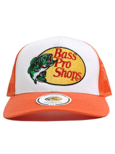 画像2: BASS PRO SHOPS EMBROIDERED LOGO MESH TRUCKER CAP OR/WH