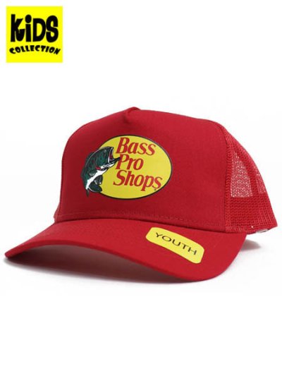 画像1: 【KIDS】BASS PRO SHOPS YOUTH BPS MESH BACK CAP RED