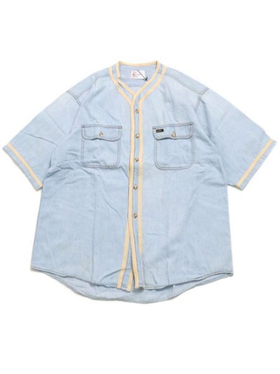 画像1: 【SALE】MR.REMAKE MAN REMAKE BASEBALL SHIRT DENIM ASSORT