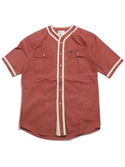 画像1: 【SALE】MR.REMAKE MAN REMAKE BASEBALL SHIRT RED ASSORT