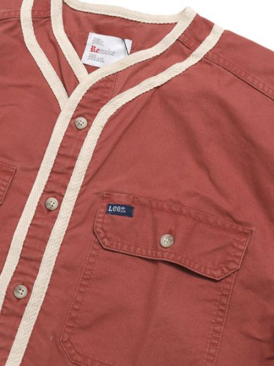 画像3: 【SALE】MR.REMAKE MAN REMAKE BASEBALL SHIRT RED ASSORT