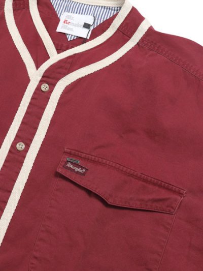 画像3: 【SALE】MR.REMAKE MAN REMAKE BASEBALL SHIRT RED ASSORT