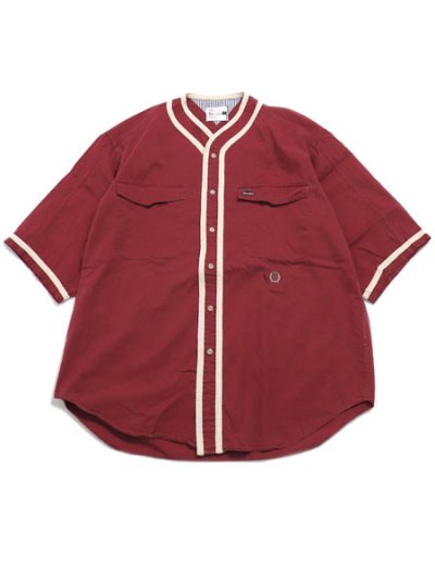 画像1: 【SALE】MR.REMAKE MAN REMAKE BASEBALL SHIRT RED ASSORT