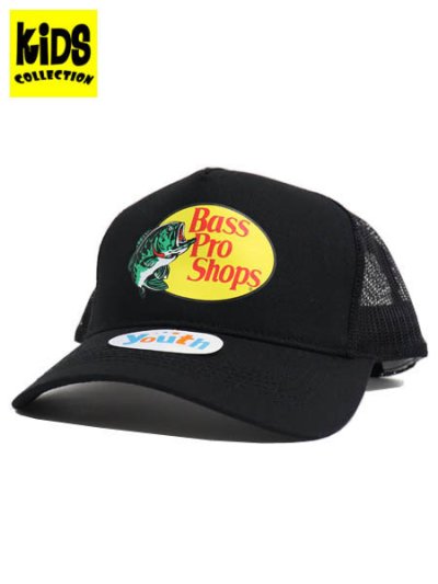 画像1: 【KIDS】BASS PRO SHOPS YOUTH BPS MESH BACK CAP BLACK