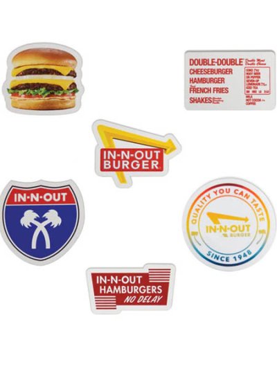 画像3: IN-N-OUT BURGER 6P STICKER SET