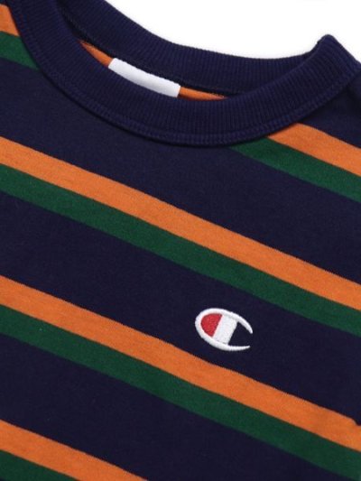 画像3: 【KIDS】CHAMPION KIDS US COTTON BORDER S/S TEE-NAVY