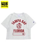 【SALE】【KIDS】CHAMPION KIDS RW US COTTON TEE TAMPA BAY-SLV GREY
