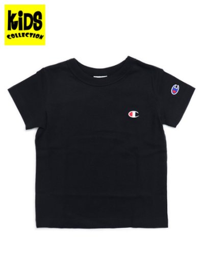 画像1: 【KIDS】CHAMPION KIDS US COTTON S/S TEE-BLACK