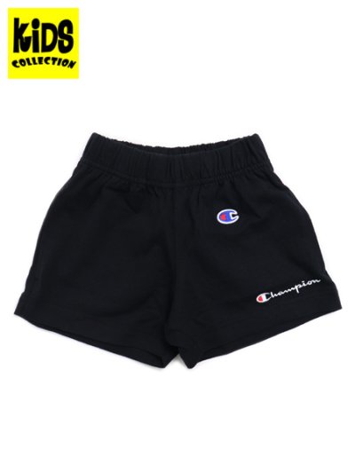 画像1: 【KIDS】CHAMPION KIDS US COTTON SHORTS-BLACK